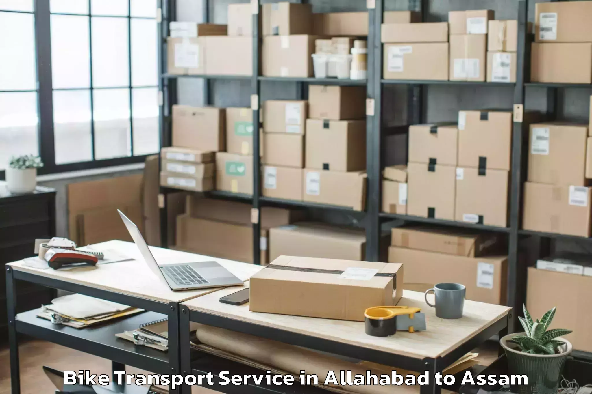 Get Allahabad to Sarthebari Bike Transport